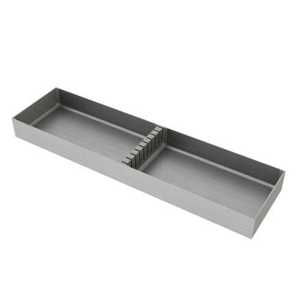Organizér s 2 priehradkami - hliník